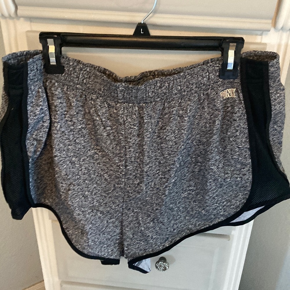 PINK brand black and grey lined windbreaker shorts. New! No tags.